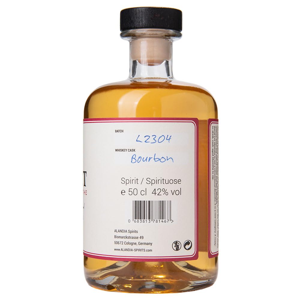 Absinth Barrel Cut von ALANDIA | Fassgereift im Bourbon-Fass | Wie einen Whisky trinken | 42% Vol. | (1x 0,5 l)