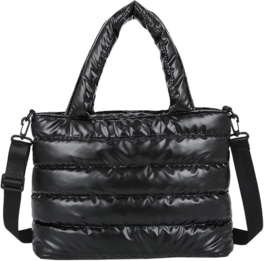 Puffer Tote Bag for Women Quilted Puffy Handbag Lightweight