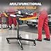 Adjustable Work Bench,Work Benches for Garage,Tool Cart On Wheels,Mobile Rolling Tool Cart 34” to 48” Heigh,Tool Bench with A Max Capacity of 110 lbs,Multi-Scene Work Table(Orange& Black)