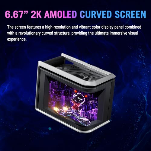 Image of ASUS ROG RYUO IV SLC 360 ARGB All-in-one CPU Liquid Cooler with Shortened tubing maximizes a Clean Aesthetic, Curved 6.67-inch AMOLED Display Supports 3D-Effect Video or Customized System Information