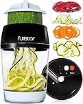 Vegetable Spiralizer Vegetable Slicer - Zucchini Spiralizer Zoodles Noodles Maker - Veggie Carrot Cucumber Slicer Spiral Cutter Pasta Spaghetti Maker - Kitchen Tools & Gadgets (4-in-1)