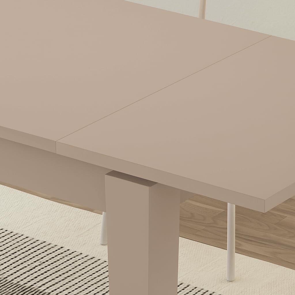Totò Piccinni Tavolo ERON in legno allungabile 140/190x80x75,5h (Tortora)