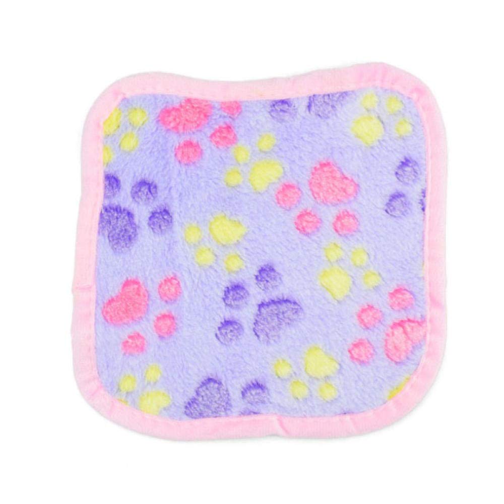 Coperta per Gatti 20X20cm Cat Dog Bed Mats Morbida Flanella Fleece Foot Print Coperta per Animali Domestici Calda Coperta per Letti Mat per Piccoli Animali 2Pz C