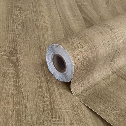 Lámina de madera laminada autoadhesiva extra fuerte ROBLE - Lámina adhesiva para muebles, lámina decorativa - Lámina para puertas, lámina para cocina, lámina para armarios, lámina para mesas | 90 cm ×