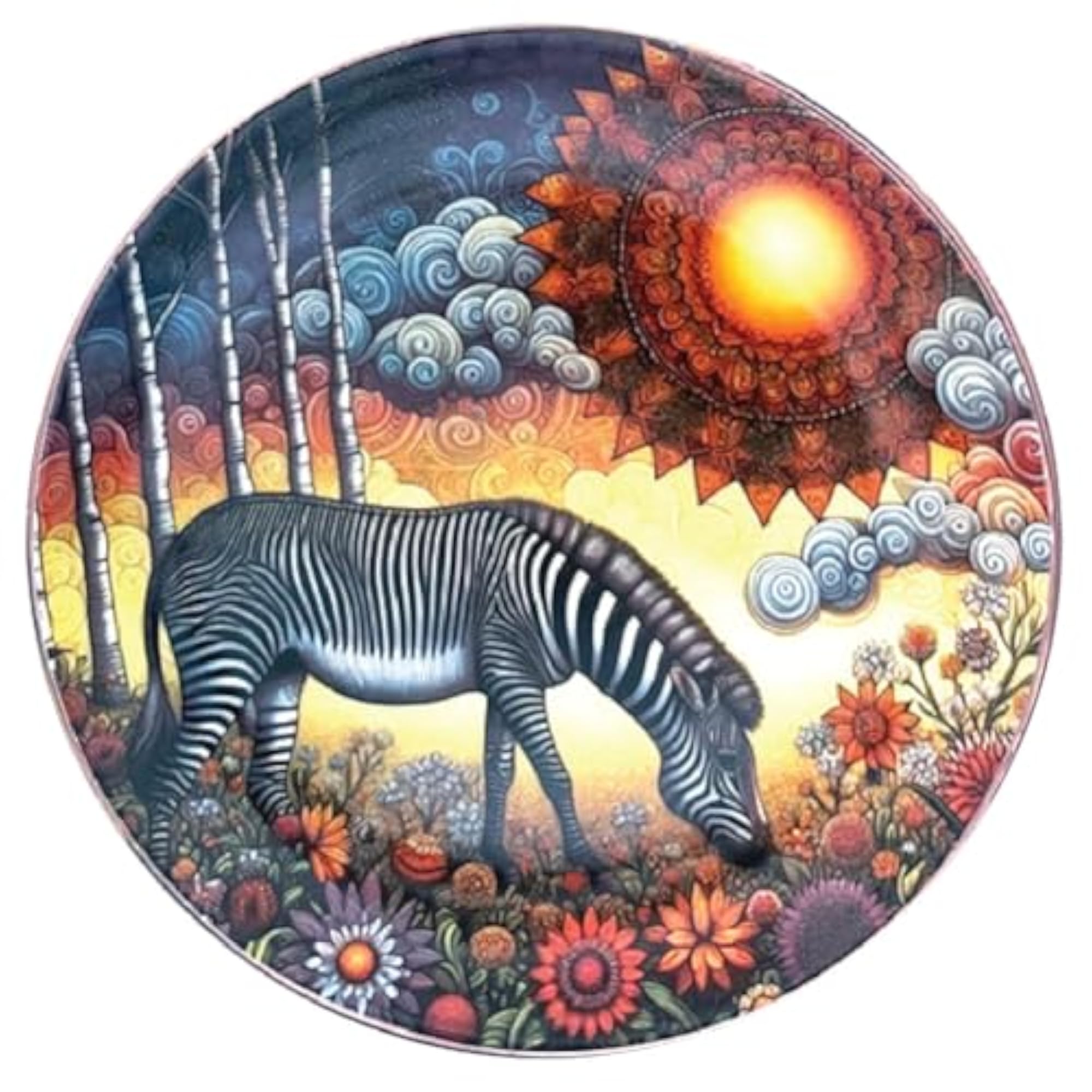 Wall Hanging Ceramic Plate, 3pcs Set Multicolor