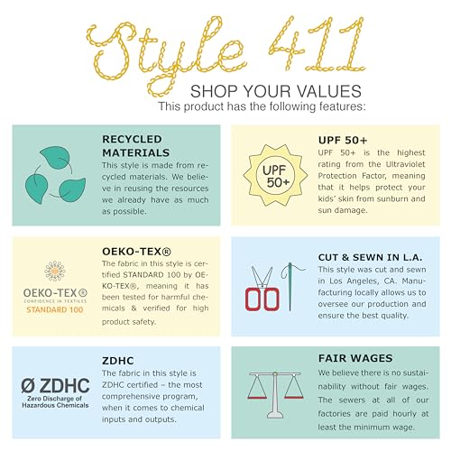 Made in USA Big Girls' Swimwear Briefs Made with Recycled Fabric Bikini Bottoms Beachwear UPF50+ Sun Protection3