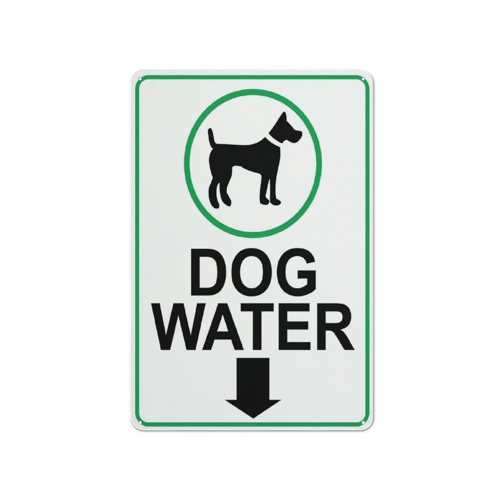 EKFBQBGW Wet Sign Dog Area Caution Sign Humorous Warning Metal Sign for Driveway Porch Garage Entry Way Slippery Floor Alert (8 X 12 inch)