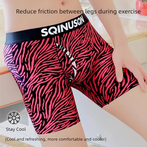 Men's Sexy Silky Underwear Printed Trunks Boxer Briefs Funny Boxer Briefs Underwear Gag Gifts for Men 3Pack3