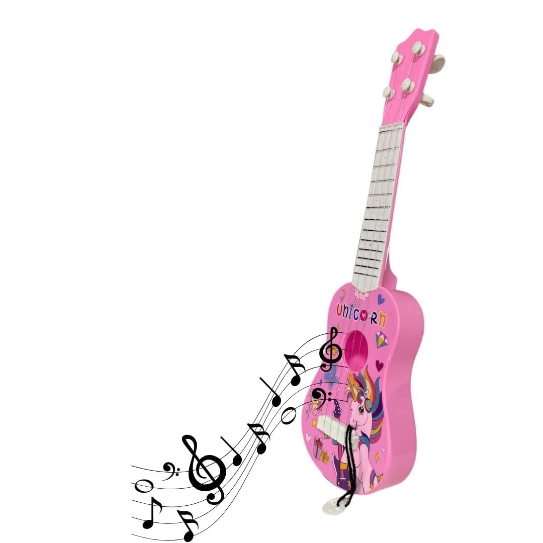 Toy Imagine Unicorn Toy Guitar for Kids – 17" Musical Toy Instrument with Smooth Tuning Knobs & Easy-to-Play Frets | Fun Learning Music for Girls & Boys (Pink)-picture-13