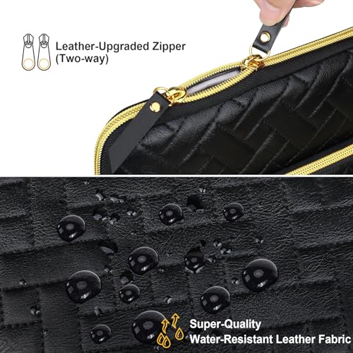 Image of Lacdo Laptop Sleeve Case for 14 inch New MacBook Pro M3 Pro Max / M3 / M2 / M1 Pro Max A2992 A2918 A2779 A2442 2023-2021, 13.5 inch Microsoft Surface Laptop 6 5 4 3 2 1 Computer Bag, Elegant Black