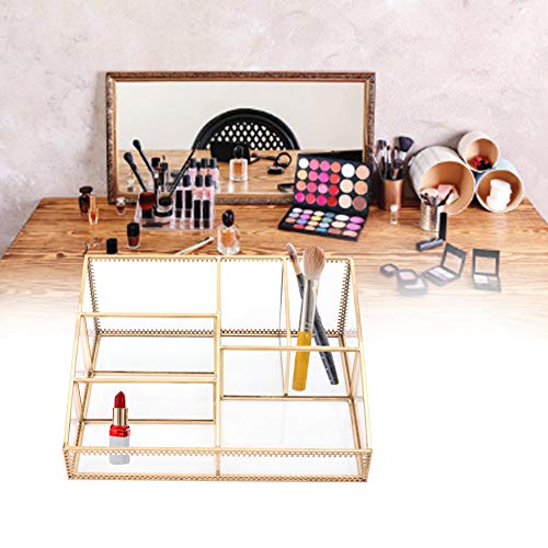 HERCHR Organizer per il Trucco Dorato, Vassoio per...