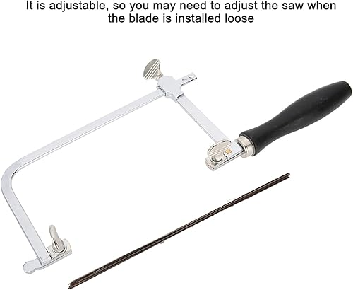 Miniatura 3 de Kit de marco de sierra de joyería, arco de sierra ajustable en forma de U, herramientas manuales de sierra para metales, 12 hojas de sierra en