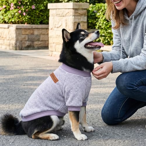 Image of 1 Pack Dog Sweaters for Small Dogs Girl Boy Winter Fleece Clothes Warm Soft Dog Sweatshirt Outfit for Dogs Cats Pet Apparel