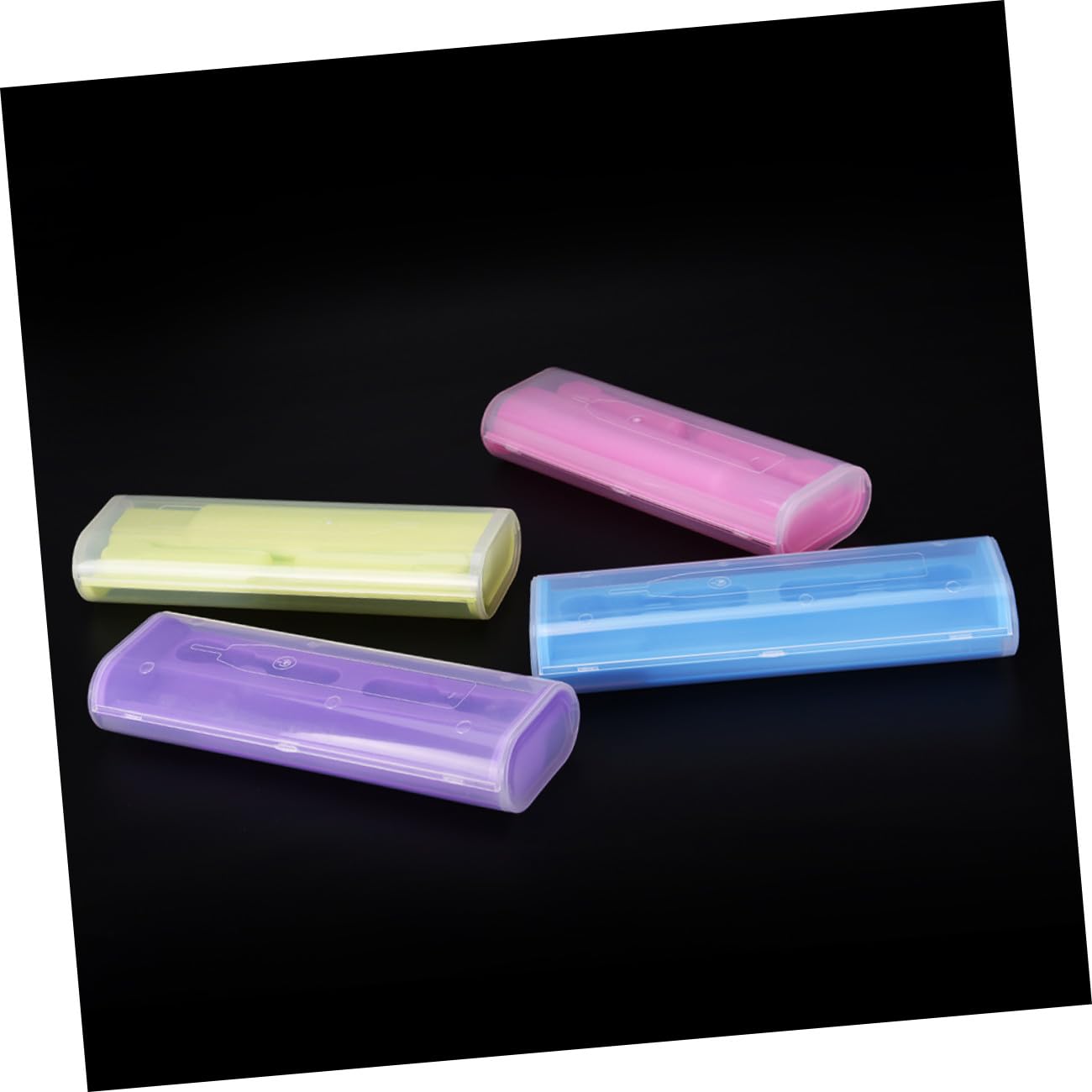 FRCOLOR 3 custodie per spazzolini da denti elettrici, da viaggio, per spazzolino elettrico, per bagni di protesici, spugna di risciacquo, viola, da viaggio, scatola portatile, Lilla, Cartella
