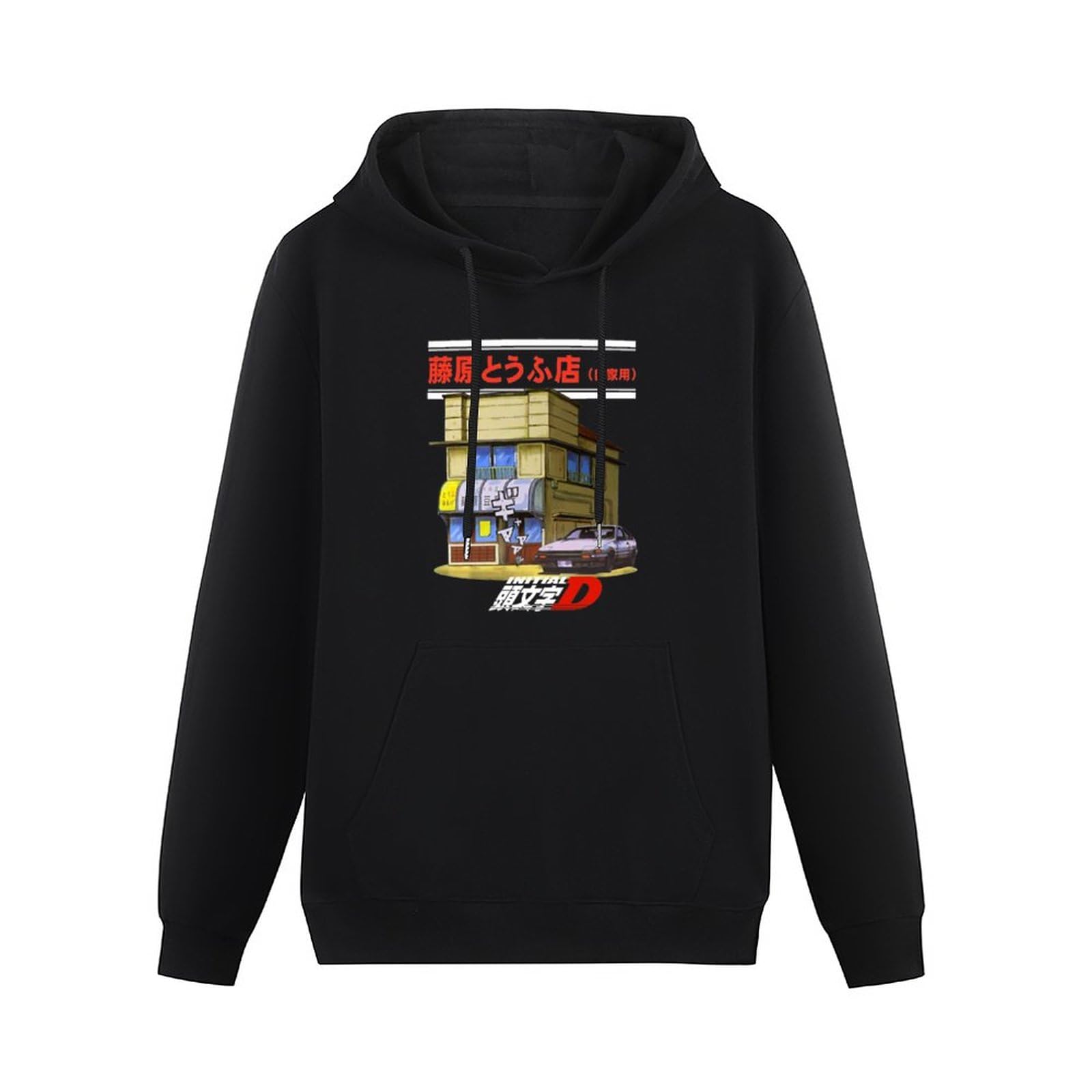 SHUI TI DU Takumi Fujiwara Tofu Shop Delivery Ae86 Initial D Hoody Black L