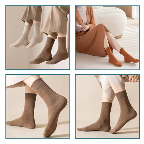 Image of MAGIARTE Womens Mini Crew Cotton Socks,6 Pairs | Anti-pilling Cotton, Casual Athletic, Quarter Calf, Moisture Wicking,Gift box packaging