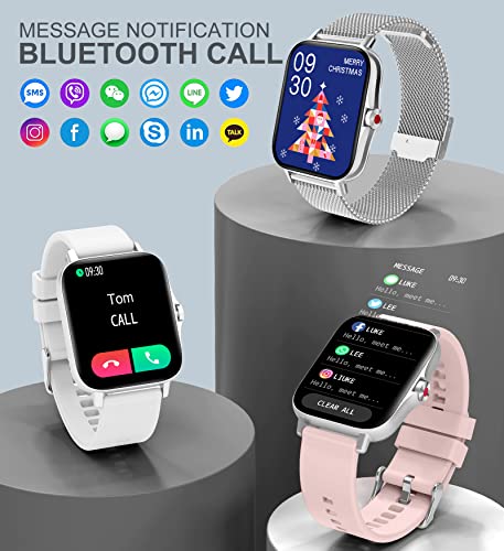 Smart Watches for Women: Multifunctional Fitness Tracker with Touchscreen, Waterproof, Heart Rate, and Sleep Monitoring