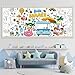 OHOME Summer Giant Coloring Poster/Tablecloth - Summer Decorations - 30 x 72 Inches Jumbo Paper Coloring Banner - Kids Crafts Gifts Toys Games Ice Cream Party Decorations - Arts Crafts Supplies