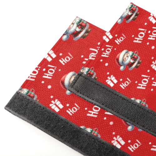 Image of Christmas Refrigerator Door Handle Covers Set of 2 Fridge Door Handle Decor | Santa Claus HOHO Washable Dishwasher Mocrowave Oven Protector Handle Cover Keep Your Kitchen Appliance Clean