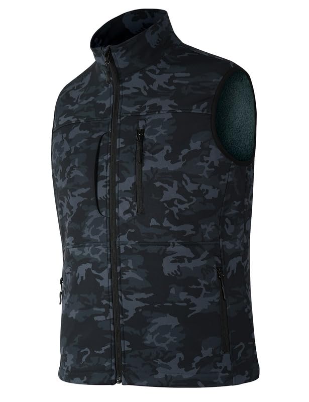 Zzkouine Gilet da Uomo in Softshell Antivento Leggero Vest Cappotto Senza Maniche Antivento e Impermeabile Multitasche, Giacca Calda Con Cerniera Per Viaggi e Attività All'aperto