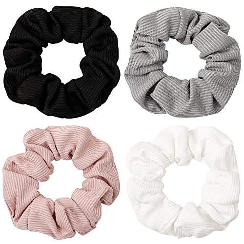 Image of Scrunchies Hair Ties Scrunchy for Women Girls Cute Hairties for Thick Curl Hair No Crease Hair Accessories Soft Ropes Ponytail Holder No Hurt Your Hair 4FBHHCQ-001