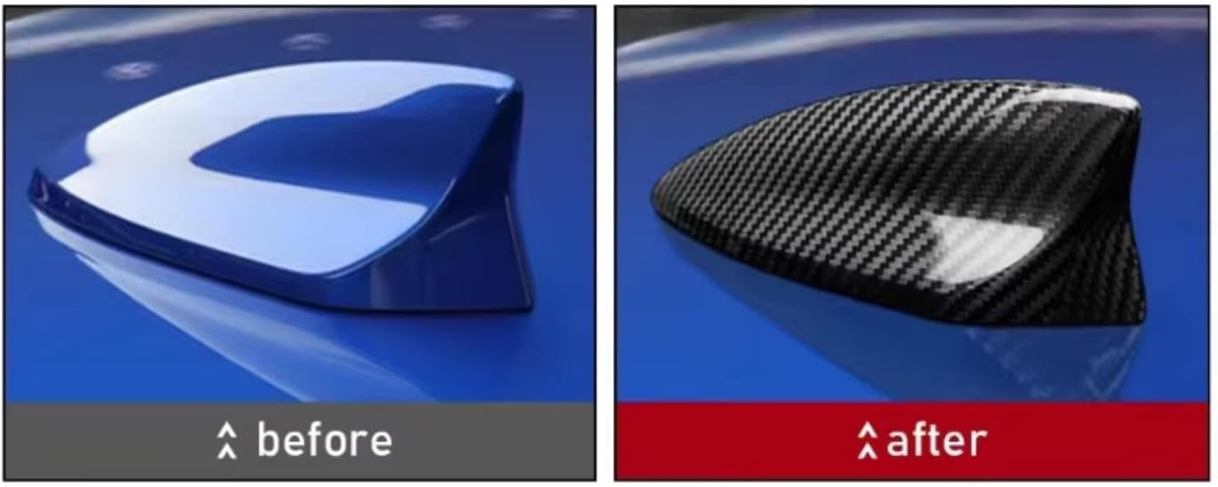 Fit for Cadillac XT5 2016-2022, Antenna Cover, Black Car Antenna Topper Cover Trim Exterior Decoration, Carbon Fiber Pattern