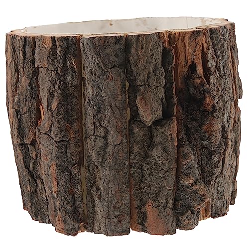 Gogogmee Rustic Tree Stump Planter Pot for Decor Flower Arrangement