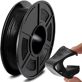 SUNLU TPU 3D Printer Filament, Flexible Soft TPU 3D Filament 1.75mm, TPU 3D FDM Filament Dimensional Accuracy +/- 0.03 mm, 0.5KG Spool, Black