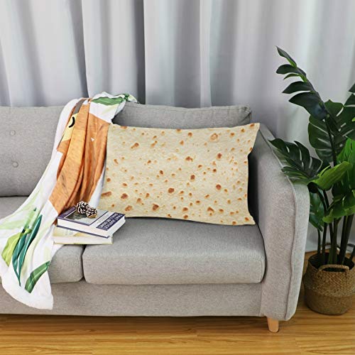 Kaariok Burritos Tortilla Giant Funny Realistic Food Pillowcase, Cotton Soft Pillow Case Cover Protector With Hidden Zipper 16 X 24 Inches #TOP4