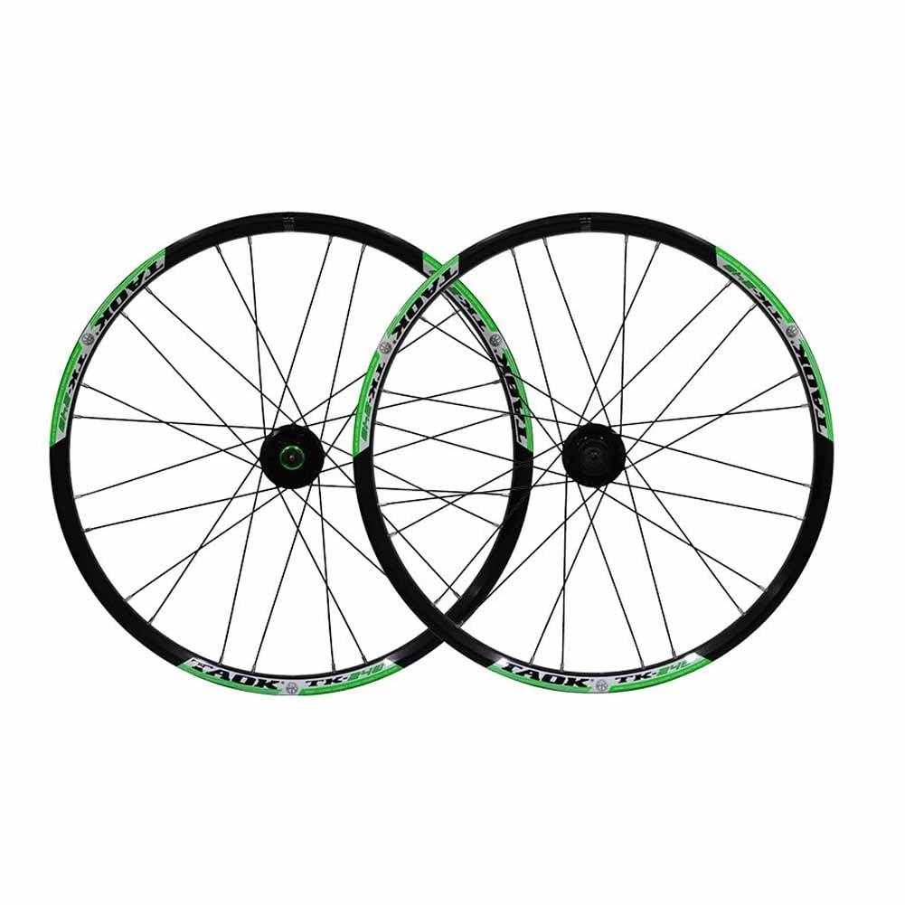 Juego De Ruedas De Bicicleta De Montaña 24", Freno De Disco, Llantas De Aleación De Aluminio De Doble Pared, Liberación Rápida De 100/135mm, Cassette De 7, 8 Y 9 Velocidades