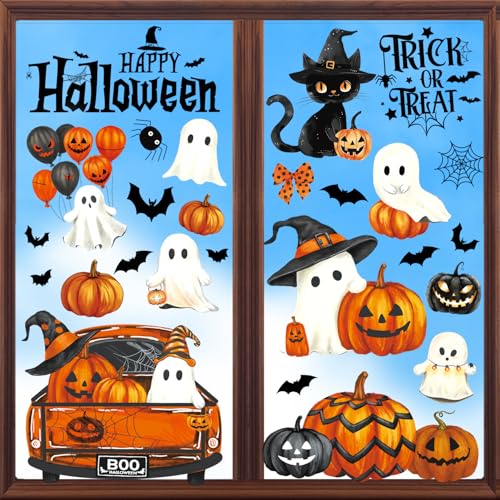 Halloween Window Clings Decorations, Ghost Stickers Halloween Decor,...