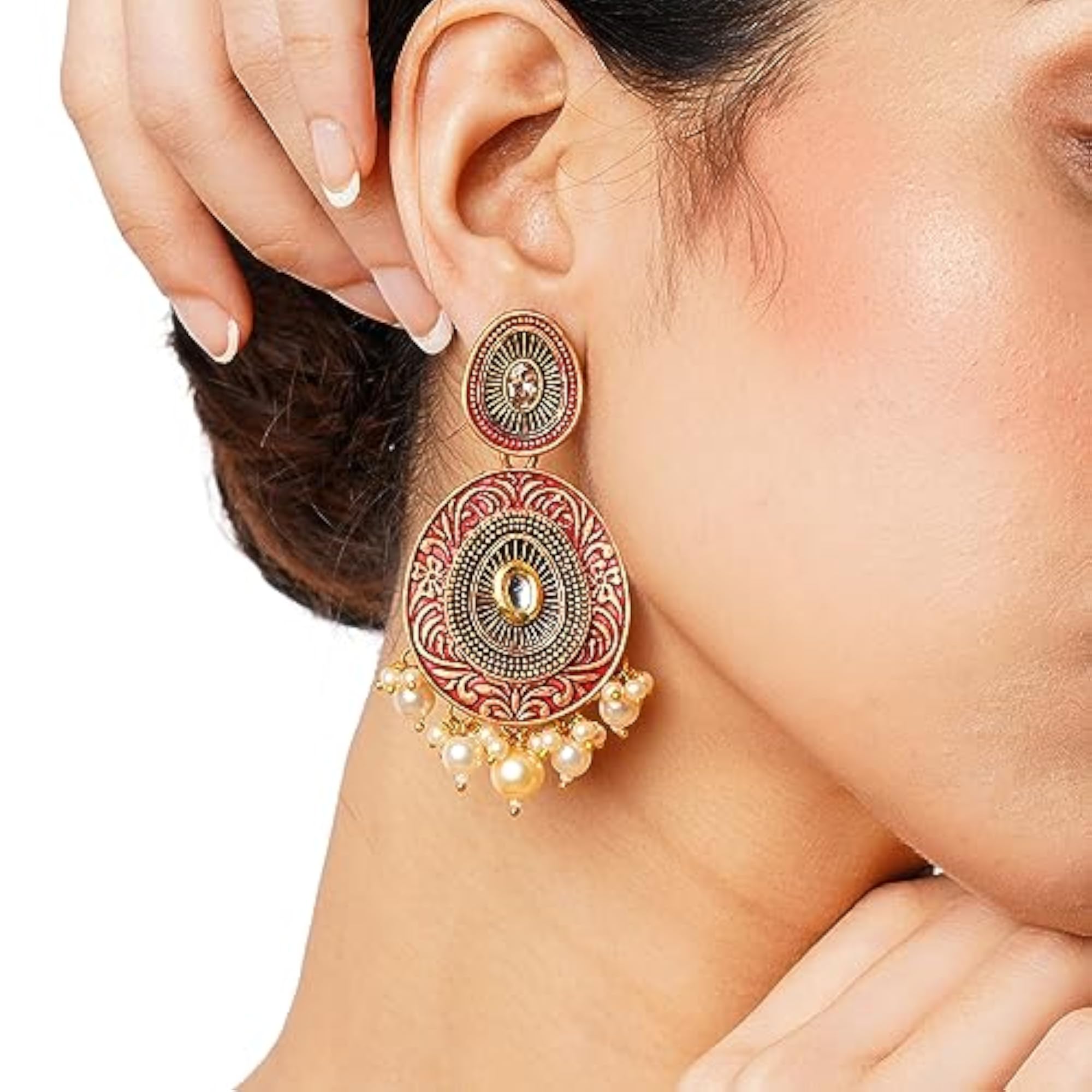 Ethnic Handcrafted Earrings with Detailed Design