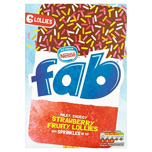 Nestlé Fab Ice Cream Strawberry 6 x 58ml (Frozen)