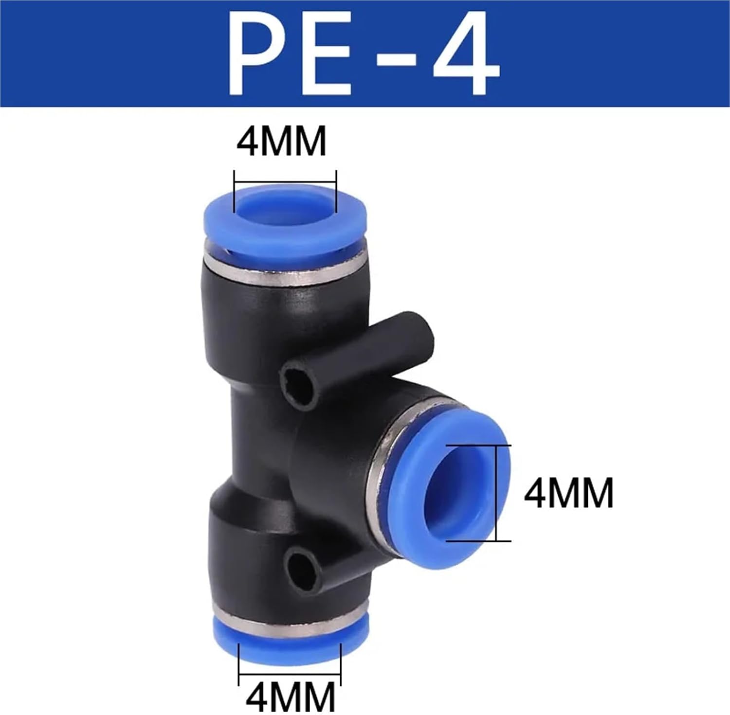 Pneumatic Fittings Quick Connector Air Hose Tube Connectors Plastic PE PEG 4mm 6mm 8mm 10mm 12mm 20Pcs (PE-4)