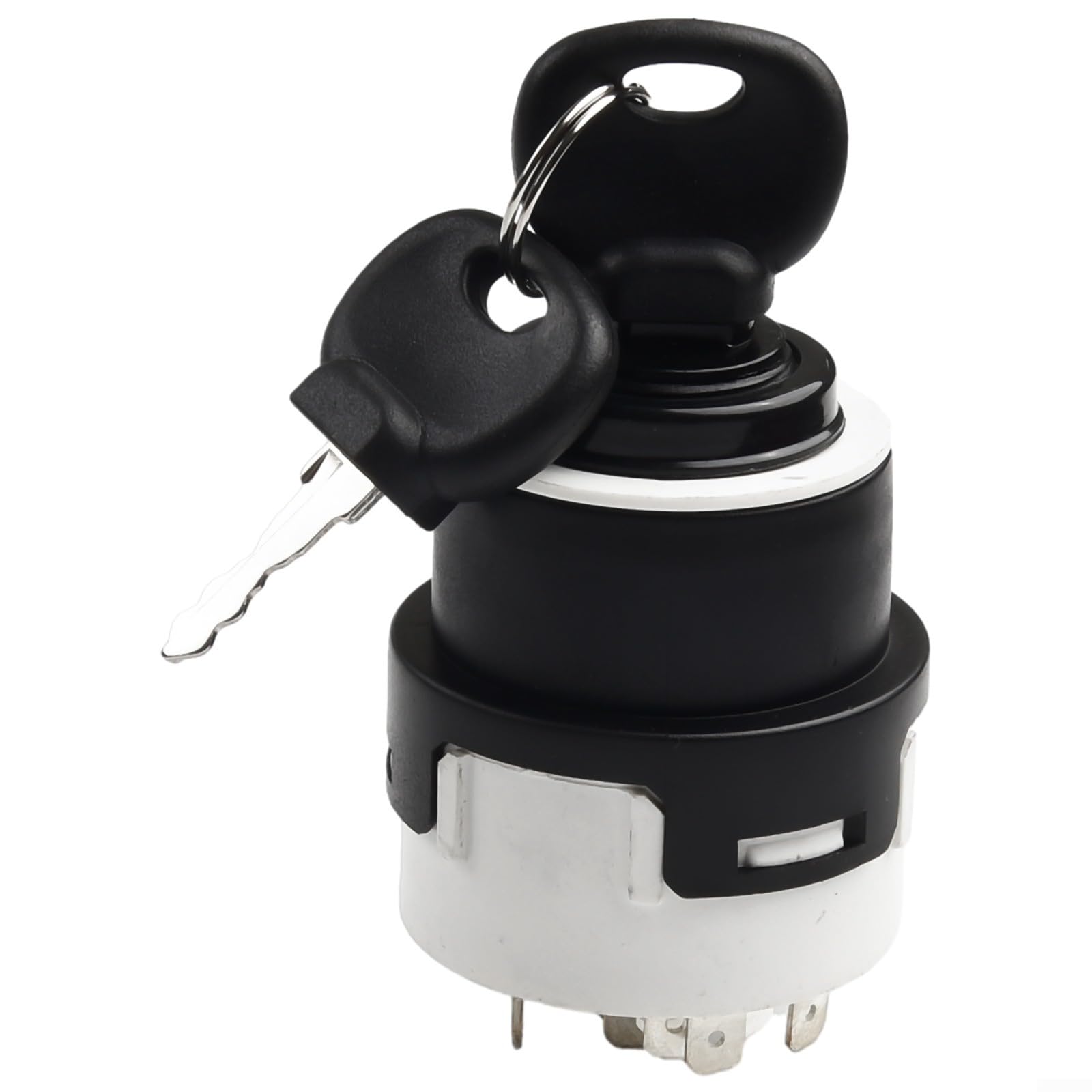 Interruptor de encendido con 2 llaves para excavadora cargadora JCB 4CX, reemplaza 701/80184 85804674, pieza de automóvil de plástico de 10 pines, blanco y negro