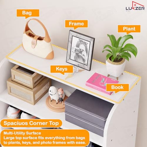 Lukzer 6-Tier White Shoe Rack 100x60x30cm - Image 6