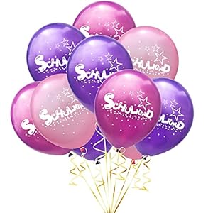 Oblique Unique 10 Schulkind Luftballons Farbmix