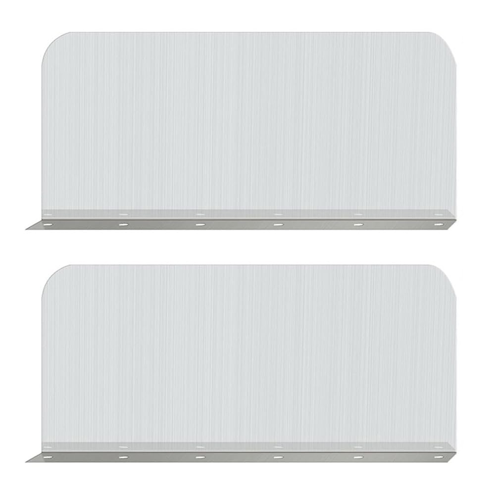 2 Pcs Side Splash Guard, Stainless Steel Faucet Splash Protector Wall Mount Fryer Splatter Shield with Screws for Kitchen Restaurant Bathroom, 15 x 6 Inch