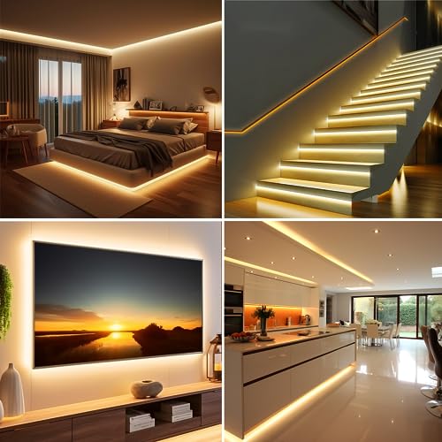 Image of COB FCOB LED Strip WS2811 IC Addressable led Running Water Effects Smart LED Strip Lights Cool Warm White 3000K CRI95+ 360LED /M 16.4FT DC24V for House Indoor Decoration