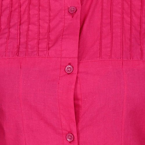 Image of Teemoods Women's Cotton Shirt: Pintuck Yoke, Full Sleeves, Mandarin Collar - Stylish & Comfortable Ladies Top for Casual and Office Wear, Ideal for Indian Summers