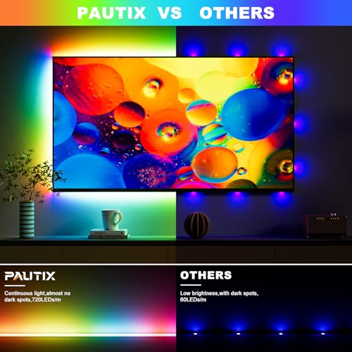 Tira LED PAUTIX RGB Smart IC COB 7.5m con Controlador miniatura 4