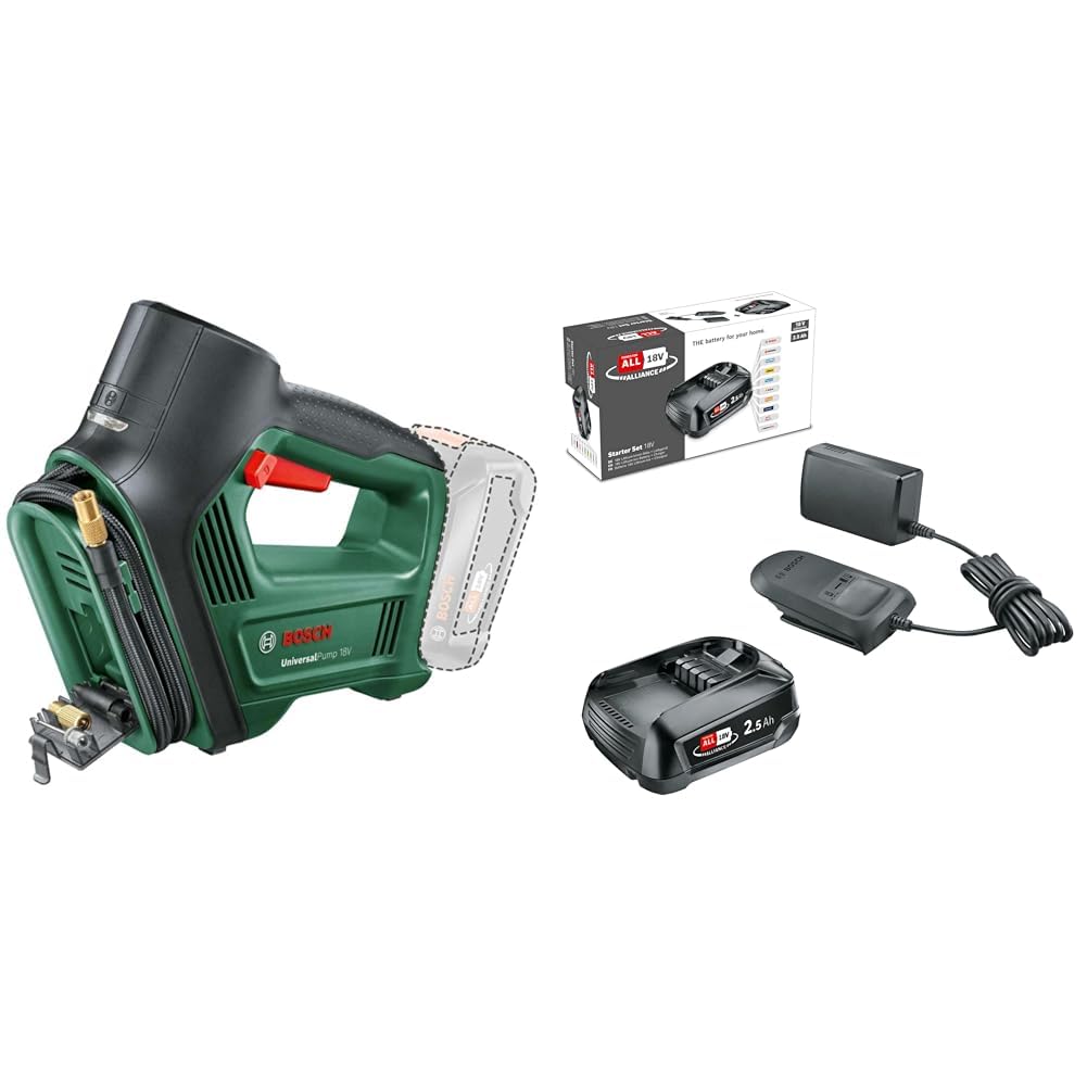 Bosch UniversalPump 18V + Batteria 18V 2,5Ah e caricabatterie AL 18V-20