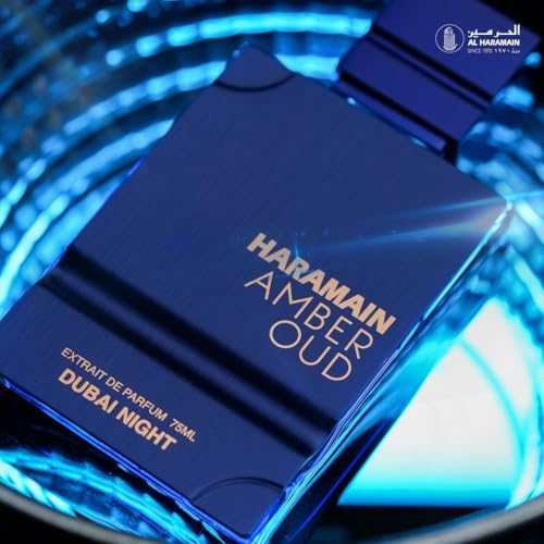 Image of Al Haramain Amber Oud Dubai Night Edition Extrait De Parfum, 100ml - Unisex Amber Woody Saffron Oud Eau de Parfum