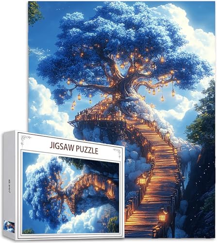 Puzzle 5000 Piezas Adultos, Árbol Puzzle Sueño Patrón Diseño, 156x105cm Gran Formato HD Color Jigsaw Adultos, DIY Artesanía con Embalaje de Caja de Regalo, Home Room Wall Decor, Regalo Mujer, Model641