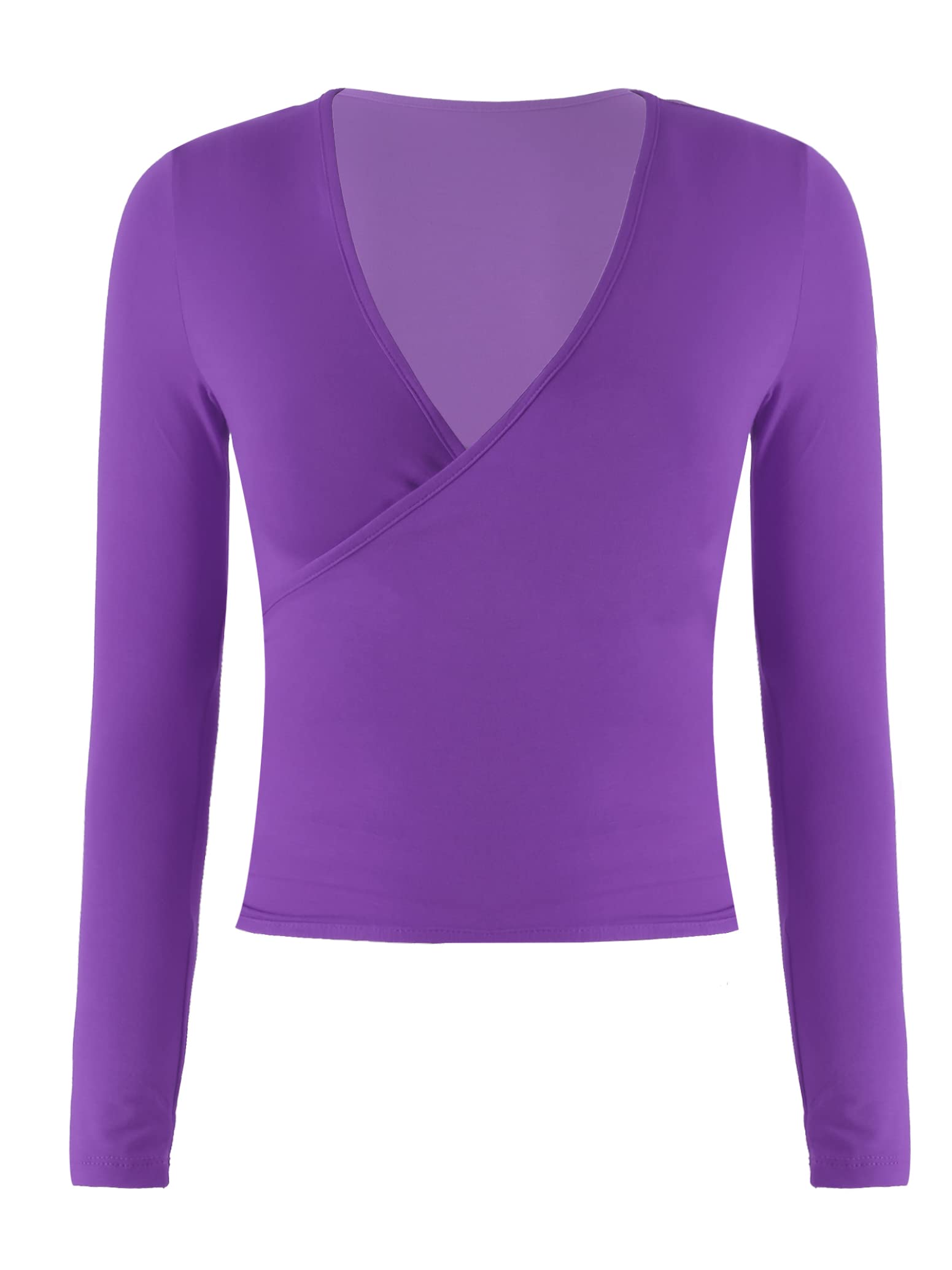 Womens Spandex Long Sleeve Bolero Shrug Open Front Cardigans Latin Ballet Dance Top Dancewear