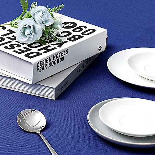 Wewoch Royal Blue Rectangle Tablecloth Wrinkle Resistant Washable Fabric Table Cloth For Dining,Kitchen, Parties Weddings And Outdoor Use 60 Inch By 120 Inch #TOP4