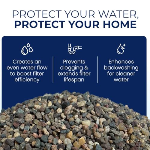 Image of IPW Industries Inc - Water Softener Gravel - Garnet Filter Bed Media for Filter Tanks, Water Conditioners, Water Softeners and Backwashing (5 lbs)