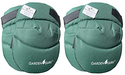 Image of Garden Guru Cushioned Gardening Knee Pads with Adjustable Straps - Soft Inner Liner, Ultra Comfort Padding, Garden Kneelers for Yard Work, Cleaning, Household Chores, Roofing, and More (2 Pack)