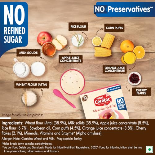 Image of CERELAC Baby Food Multigrain & Fruits No Refined Sugar 12 Months+ 300g