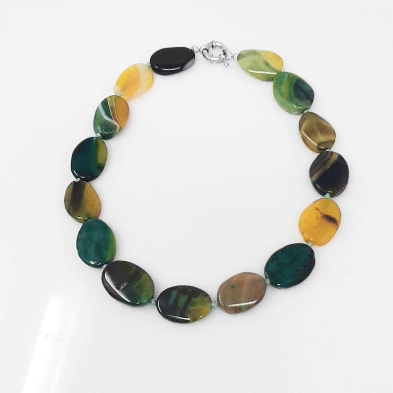 Collier de pierres précieuses fait à la main pour les femmes - Chunky Statement Agate gemstone Necklace for women